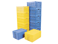 60 litre fold flat polypropylene perforated box