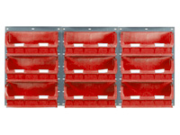 Louvred panel kit 9x TC6 red bins