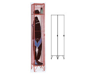 Wire mesh single door locker nest of 2, 457mm deep Wire mesh single door locker nest of 2, 457mm deep