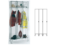 Wire mesh single door locker nest of 3, 457mm deep Wire mesh single door locker nest of 3, 457mm deep