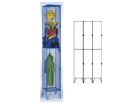 Wire mesh locker 2 compartments, nest 3, 305mm D Wire mesh locker 2 compartments, nest 3, 305mm D
