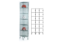 Wire mesh locker 6 compartments, nest 3, 305mm D Wire mesh locker 6 compartments, nest 3, 305mm D