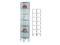 Wire mesh locker 6 compartments, nest 2, 457mm D Wire mesh locker 6 compartments, nest 2, 457mm D