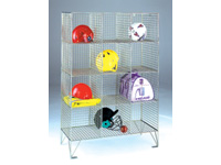 Wire mesh multi 12 comp. locker with doors 305mm D Wire mesh multi 12 comp. locker with doors 305mm D