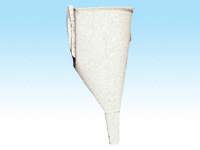 Slip on polyethylene funnels for oval HDPE cans
