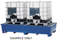Galv steel IBC sump, galv grid, 1350x1300x920