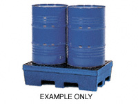 PE pallet style sump, galv grid. 1200x800x330