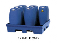 PE pallet style sump, poly grid. 1200x1200x265