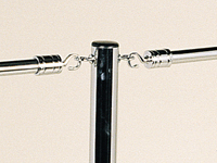 Polished chrome rigid barrier rail