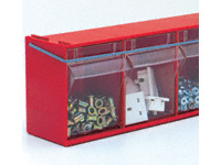 Tilt bar for tilt storage boxes
