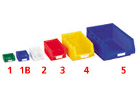 Plastic storage bin size 4 blue, pack 12