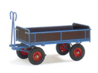 4-sided hand Truck 1200x800, rubber tyres
