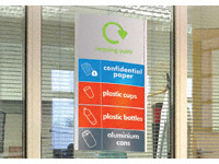 Signage for internal recycling Signage for internal recycling