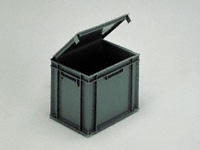 Euro container 400x300, snap shut lid