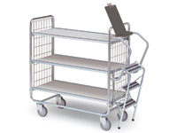 Light duty step trolley with 3 shelves 620 x 425 Light duty step trolley with 3 shelves 620 x 425