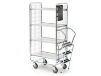 Light duty step trolley with 4 shelves 620 x 425 Light duty step trolley with 4 shelves 620 x 425