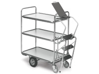 Heavy duty step trolley with 3 shelves 850 x 520 Heavy duty step trolley with 3 shelves 850 x 520