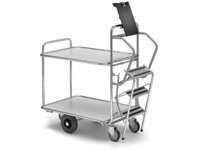 Heavy duty step trolley with 2 shelves 850 x 620 Heavy duty step trolley with 2 shelves 850 x 620