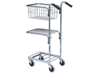 Mini trolley with 1 shelf + 1 basket