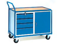 Workshop trolley, 1 cupboard, 4 drawers Workshop trolley, 1 cupboard, 4 drawers
