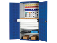 H/D secure workshop cupboard with drawers