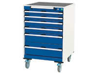 Mobile drawer cabinet with 5 drawers