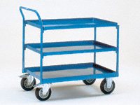 Steel workshop cart 850x500mm, 3 trays Steel workshop cart 850x500mm, 3 trays