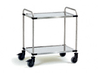 Modular Stainless Steel Trolley 2 tray, 120kg