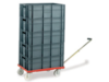 Container dolly with handle c/w 7 containers