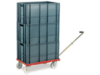 Container dolly with handle c/w 3 containers