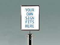 Polished chrome (portrait) signholder A4