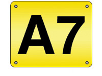 Flat aisle marker sign 220x270, inc digit
