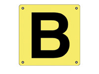 Flat aisle marker sign 300x300, inc digit