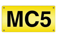 Flat aisle marker sign 220x450, inc 2 digits