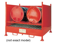 Horizontal safety sump 2 drum stand
