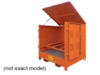 Horizontal safety sump 2 drum stand with doors
