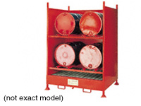 Horizontal safety sump 4 drum stand