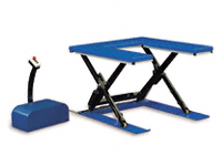 Low profile scissor table U-shape table top