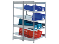 Supply Shelving bay, 2 shelf levels deep Supply Shelving bay, 2 shelf levels deep