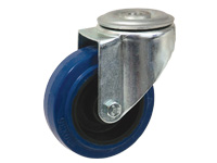 Rubber tyred castor 125dia, swivel