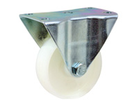 White nylon castor 100dia, fixed
