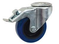 Rubber tyred castor 200dia, braked