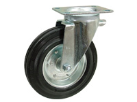 LD black rubber tyred castor 160dia, swivel