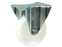 White polypropylene castor 200dia, fixed
