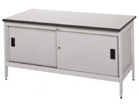 H/D bench 1800x750 900h with sliding doors