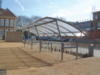 Cambridge Cycle Shelter extn. bay with ragged legs