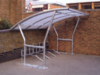 Cycle shelter main bay polycarbonate roof boltdown