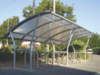 Cycle shelter extension bay polycarb roof boltdown