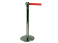 Stainless steel slimline retractable belt barrier