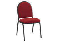 Hinton stacking chair, black frame - specify colour